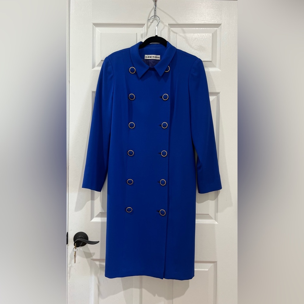 David Hayes Blue Women Dress/Jacket Coat